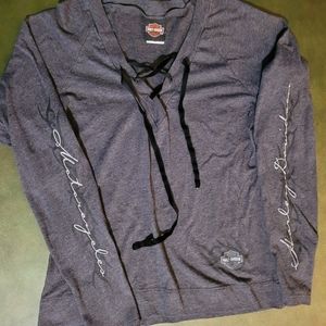 Harley Davidson tie front Long sleeve tee